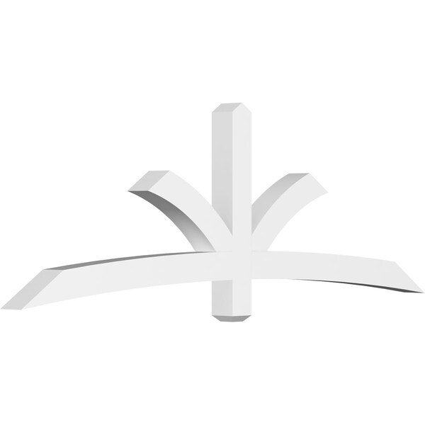 Ekena Millwork Davenport Architectural Grade PVC Gable Bracket, 84"W x 28"H x 4"D x 4"F, 8/12 Pitch GBP084X28X0404DAV00 - main